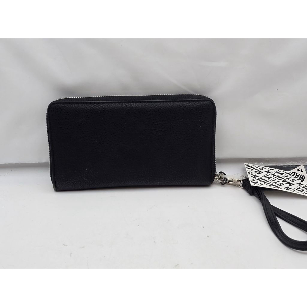Women's Steve Madden Black Zip Around Wallet - Picture 6 of 12